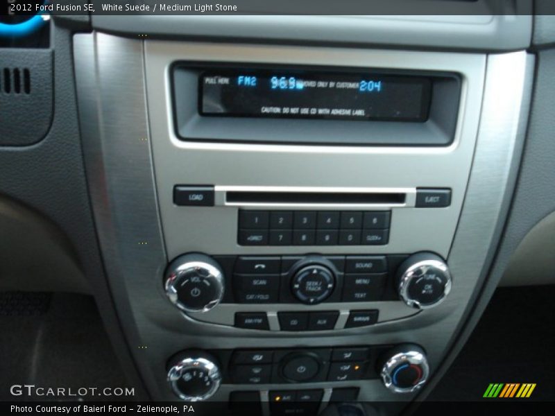 White Suede / Medium Light Stone 2012 Ford Fusion SE