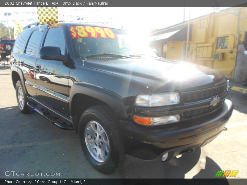 Onyx Black / Tan/Neutral 2002 Chevrolet Tahoe LT 4x4