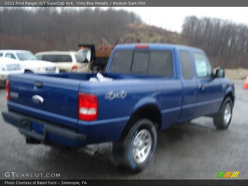 Vista Blue Metallic / Medium Dark Flint 2011 Ford Ranger XLT SuperCab 4x4