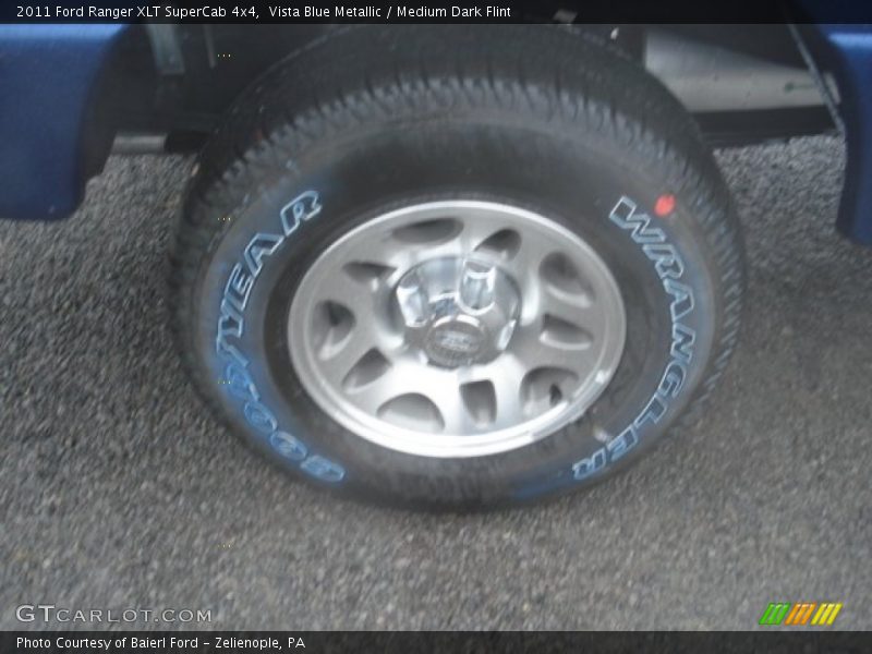 Vista Blue Metallic / Medium Dark Flint 2011 Ford Ranger XLT SuperCab 4x4