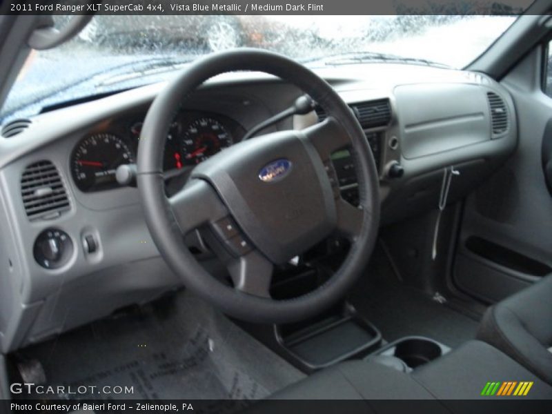 Vista Blue Metallic / Medium Dark Flint 2011 Ford Ranger XLT SuperCab 4x4