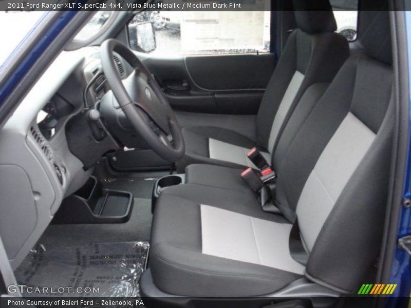 Vista Blue Metallic / Medium Dark Flint 2011 Ford Ranger XLT SuperCab 4x4