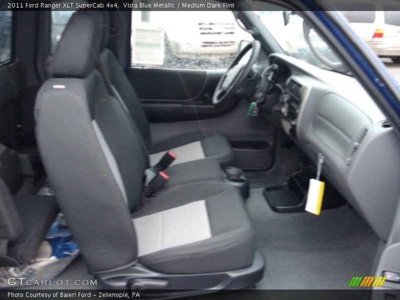 Vista Blue Metallic / Medium Dark Flint 2011 Ford Ranger XLT SuperCab 4x4