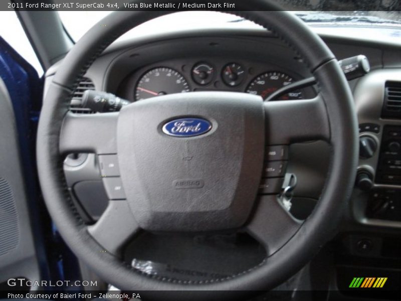 Vista Blue Metallic / Medium Dark Flint 2011 Ford Ranger XLT SuperCab 4x4