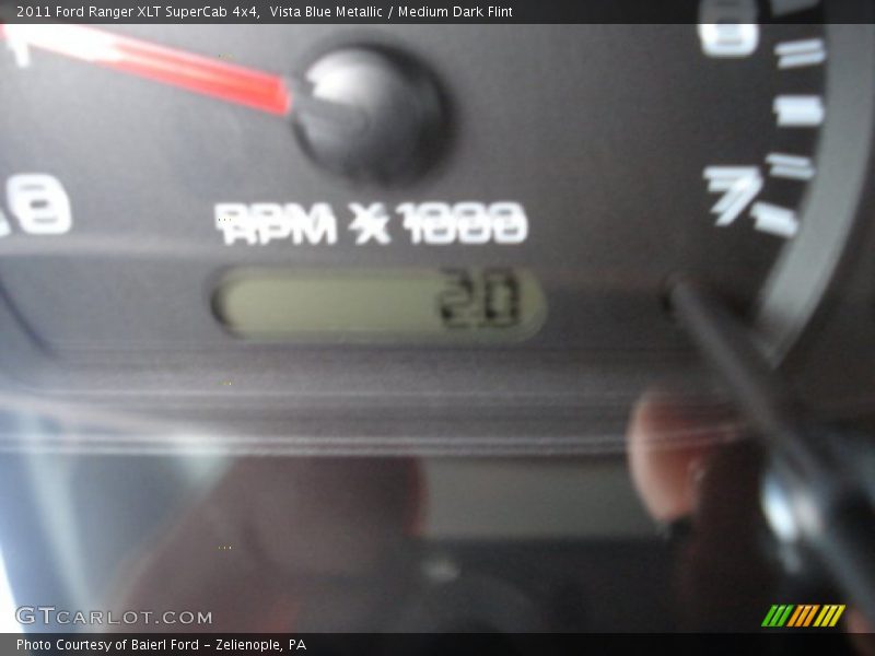 Vista Blue Metallic / Medium Dark Flint 2011 Ford Ranger XLT SuperCab 4x4