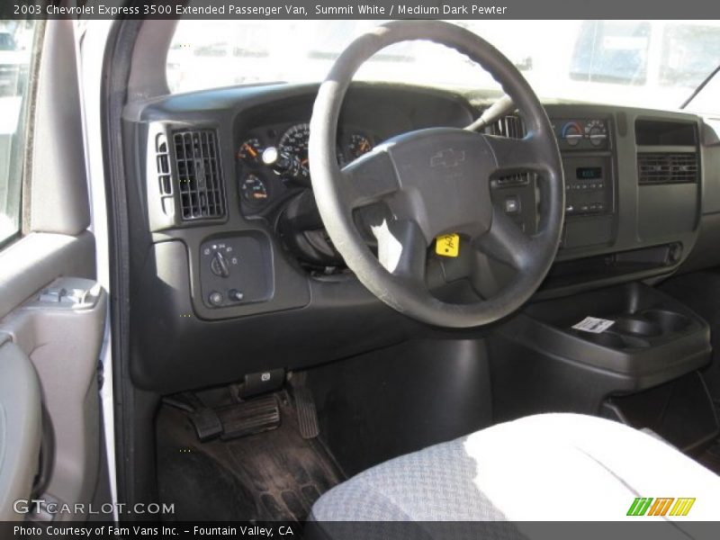 Summit White / Medium Dark Pewter 2003 Chevrolet Express 3500 Extended Passenger Van