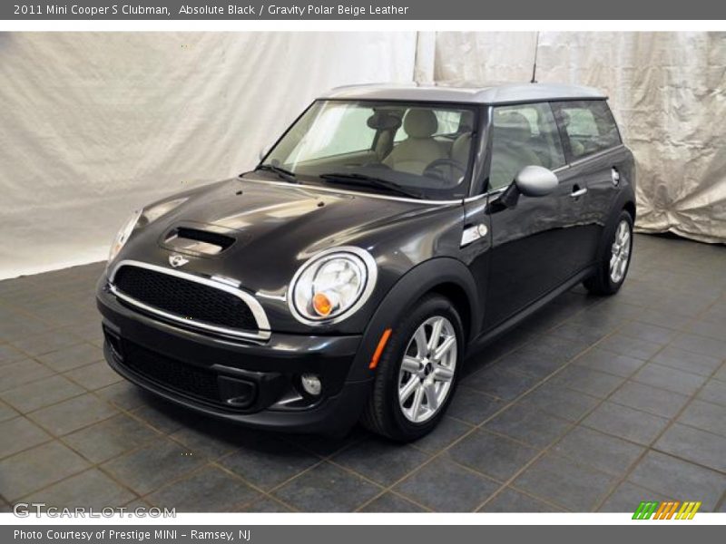 Absolute Black / Gravity Polar Beige Leather 2011 Mini Cooper S Clubman