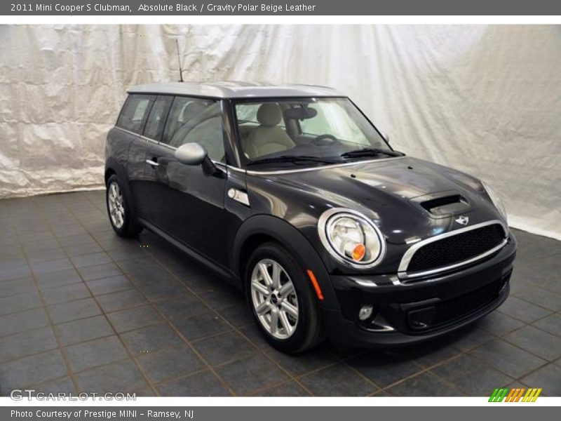 Absolute Black / Gravity Polar Beige Leather 2011 Mini Cooper S Clubman