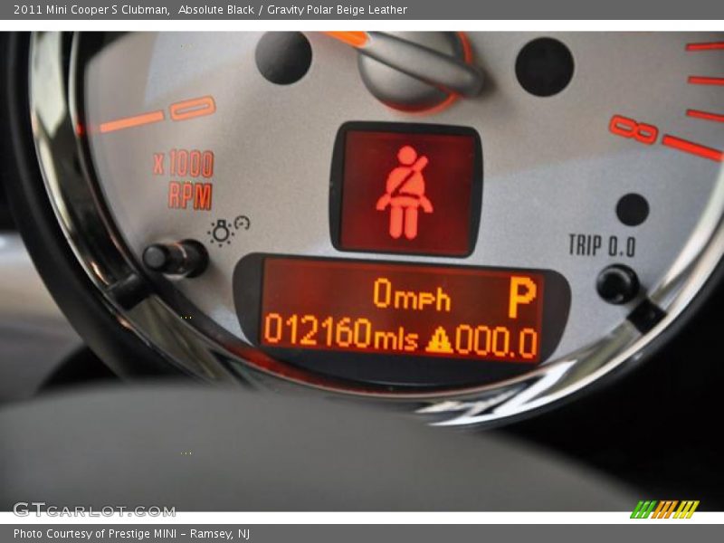 Absolute Black / Gravity Polar Beige Leather 2011 Mini Cooper S Clubman