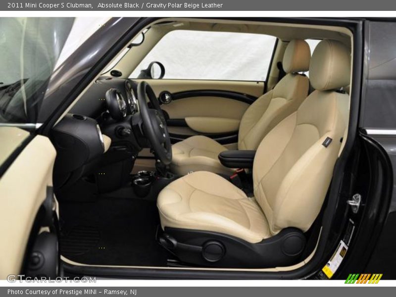 Absolute Black / Gravity Polar Beige Leather 2011 Mini Cooper S Clubman