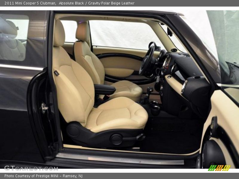 Absolute Black / Gravity Polar Beige Leather 2011 Mini Cooper S Clubman
