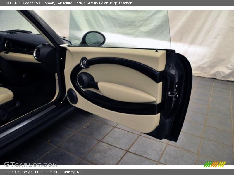 Absolute Black / Gravity Polar Beige Leather 2011 Mini Cooper S Clubman
