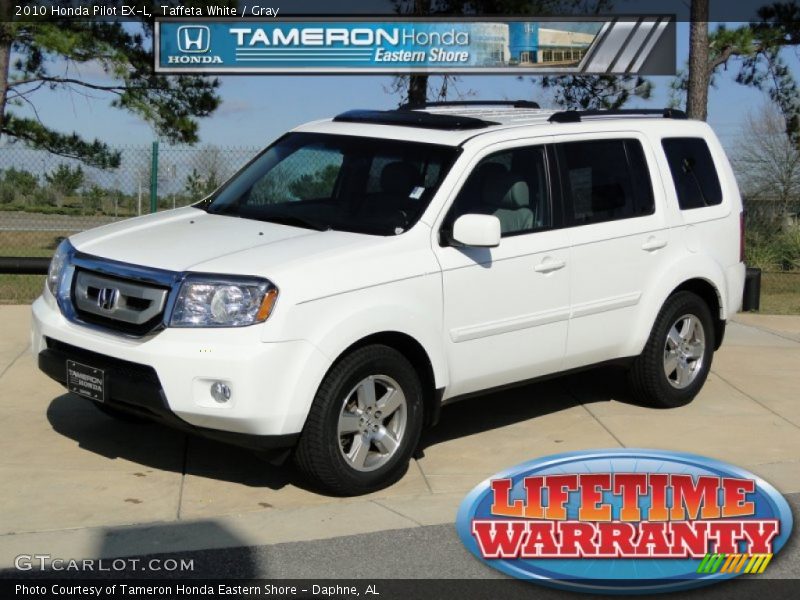 Taffeta White / Gray 2010 Honda Pilot EX-L