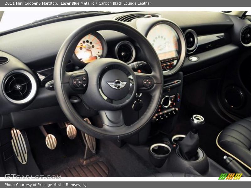 Laser Blue Metallic / Carbon Black Lounge Leather 2011 Mini Cooper S Hardtop