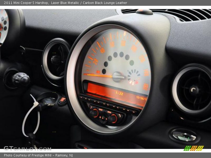 Laser Blue Metallic / Carbon Black Lounge Leather 2011 Mini Cooper S Hardtop