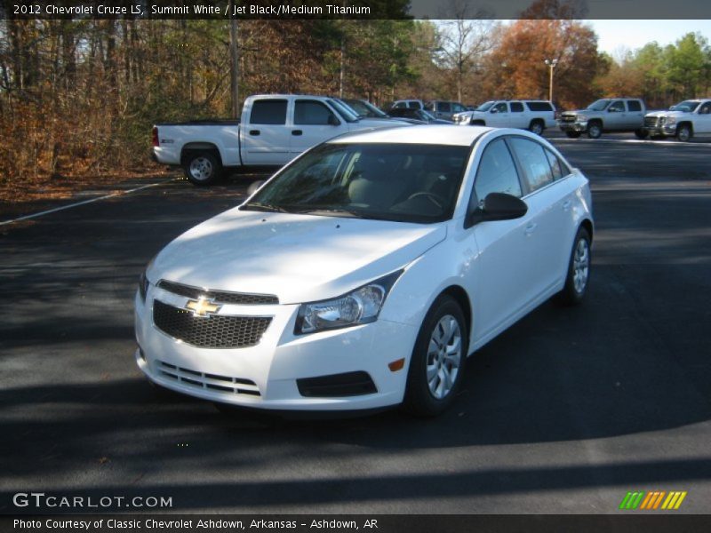 Summit White / Jet Black/Medium Titanium 2012 Chevrolet Cruze LS