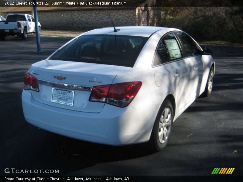 Summit White / Jet Black/Medium Titanium 2012 Chevrolet Cruze LS