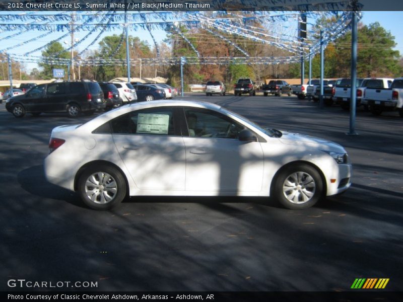Summit White / Jet Black/Medium Titanium 2012 Chevrolet Cruze LS