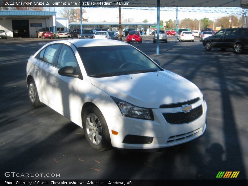 Summit White / Jet Black/Medium Titanium 2012 Chevrolet Cruze LS