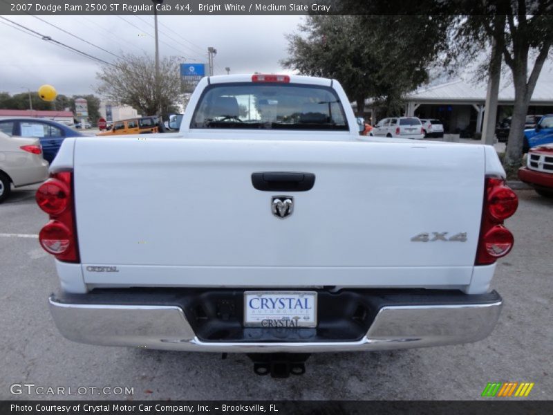 Bright White / Medium Slate Gray 2007 Dodge Ram 2500 ST Regular Cab 4x4