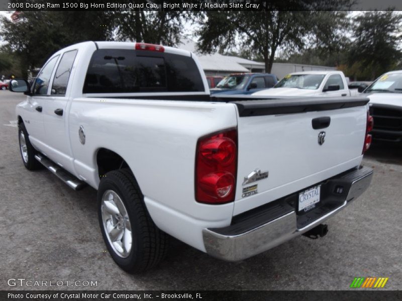 Bright White / Medium Slate Gray 2008 Dodge Ram 1500 Big Horn Edition Quad Cab