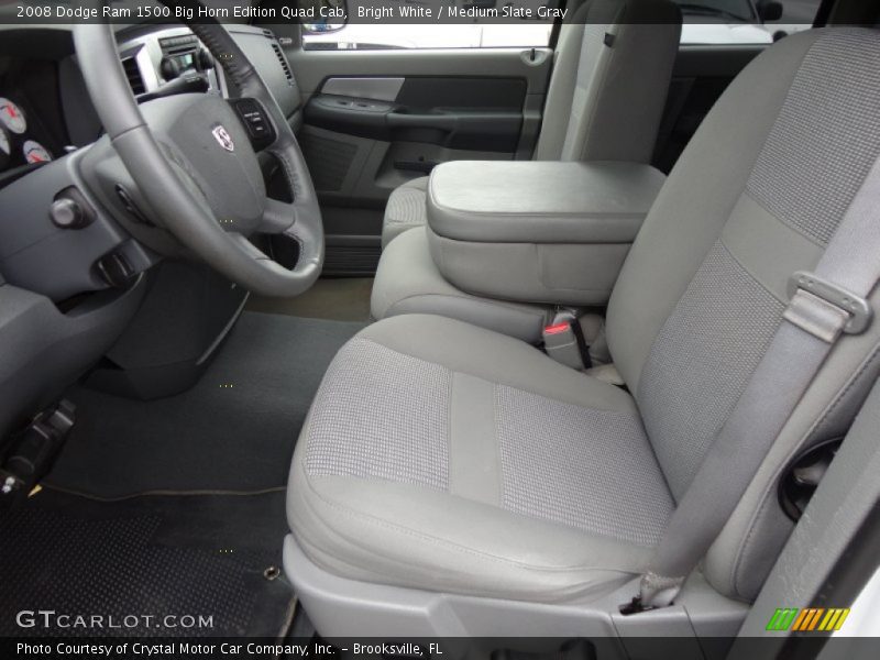 Bright White / Medium Slate Gray 2008 Dodge Ram 1500 Big Horn Edition Quad Cab