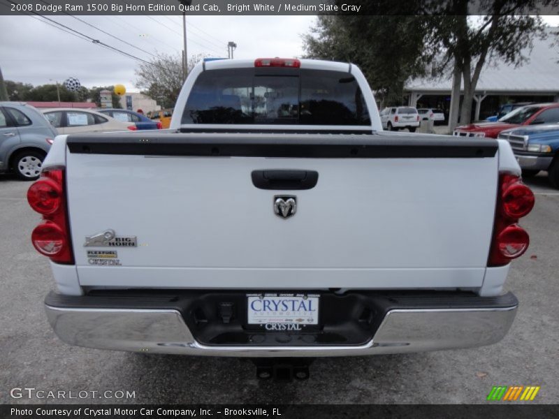 Bright White / Medium Slate Gray 2008 Dodge Ram 1500 Big Horn Edition Quad Cab