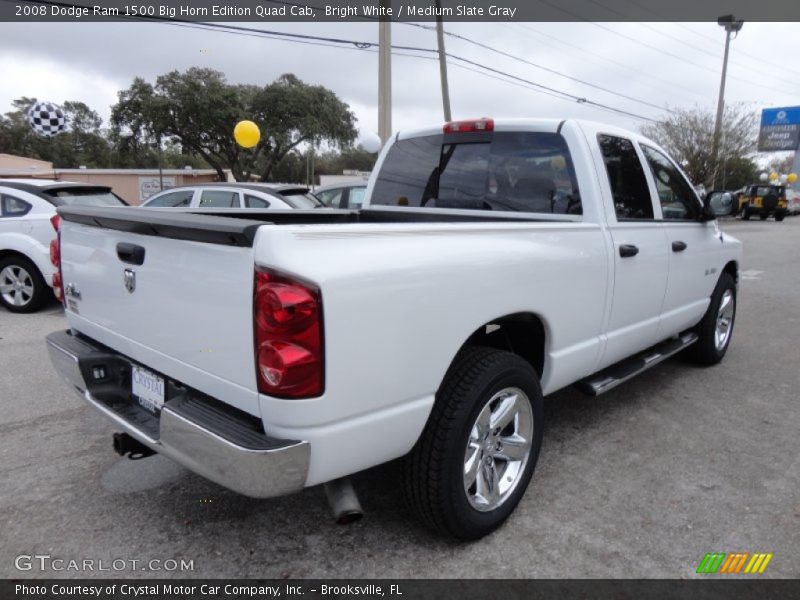 Bright White / Medium Slate Gray 2008 Dodge Ram 1500 Big Horn Edition Quad Cab