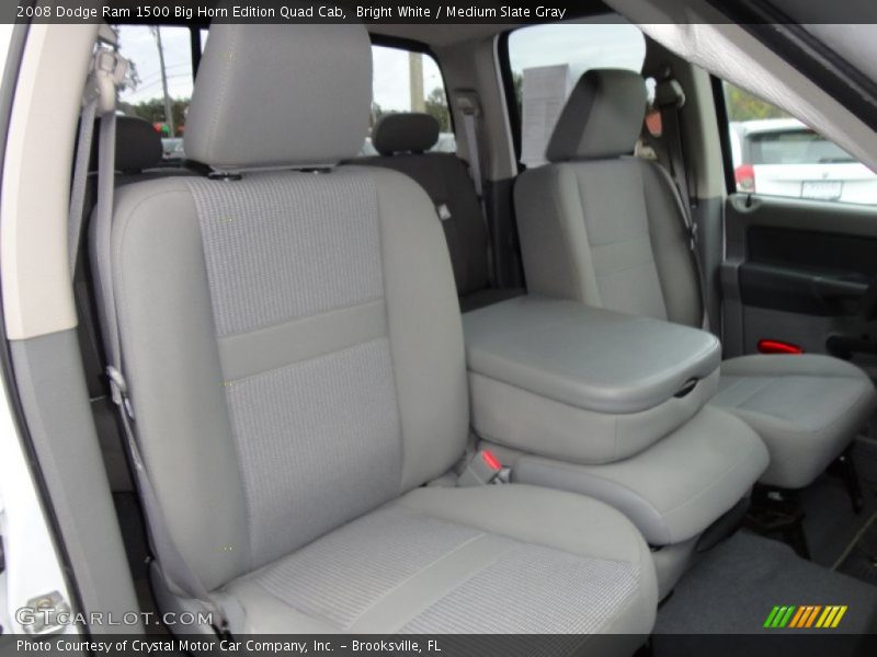 Bright White / Medium Slate Gray 2008 Dodge Ram 1500 Big Horn Edition Quad Cab