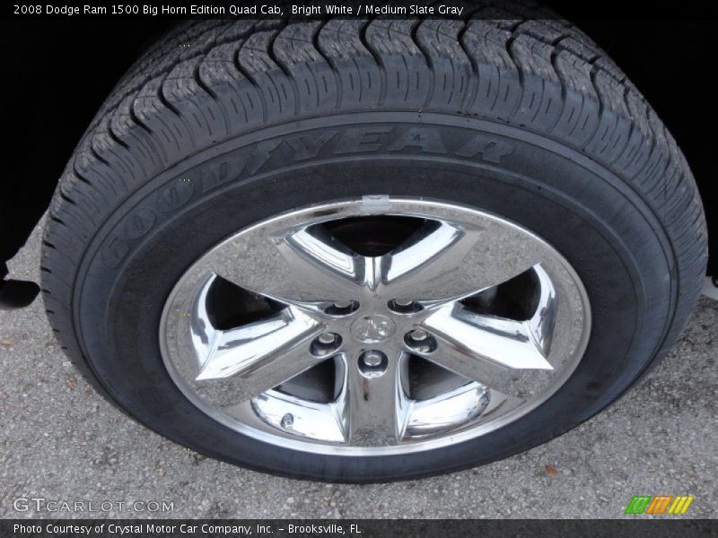 Bright White / Medium Slate Gray 2008 Dodge Ram 1500 Big Horn Edition Quad Cab