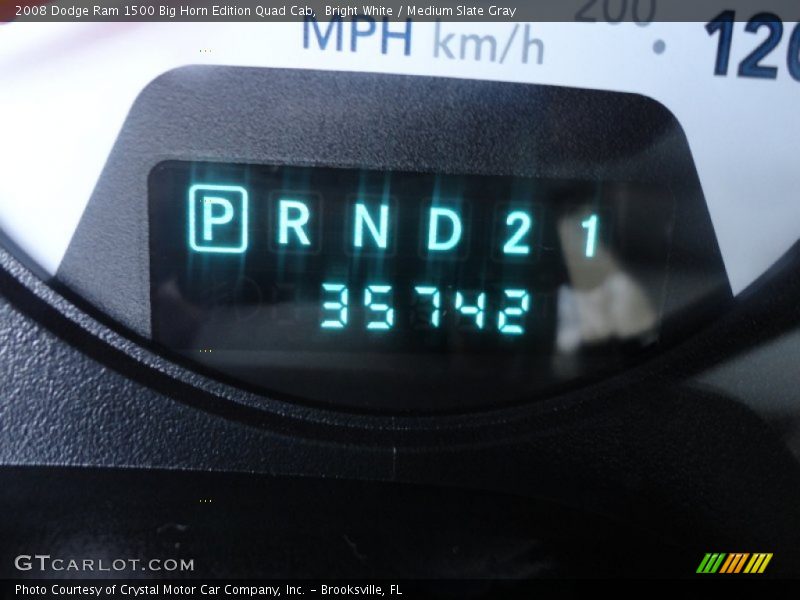 Bright White / Medium Slate Gray 2008 Dodge Ram 1500 Big Horn Edition Quad Cab