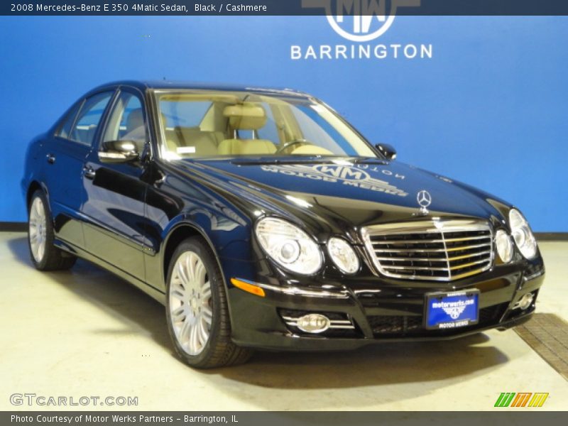 Black / Cashmere 2008 Mercedes-Benz E 350 4Matic Sedan