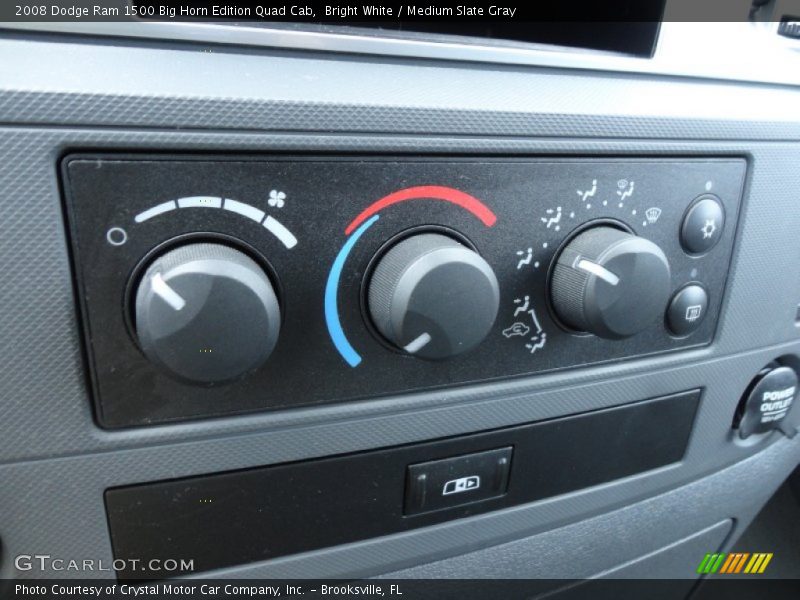 Bright White / Medium Slate Gray 2008 Dodge Ram 1500 Big Horn Edition Quad Cab