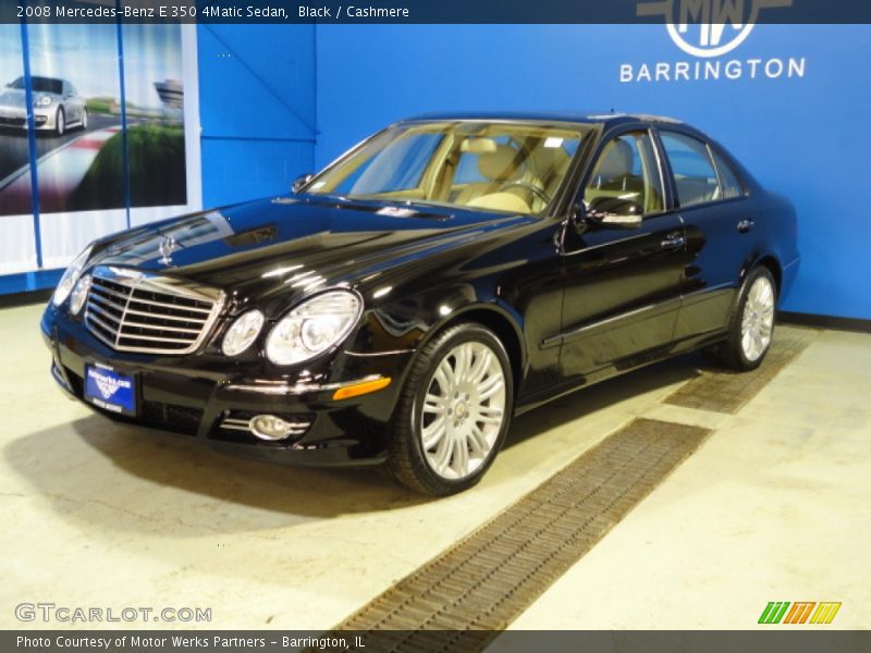 Black / Cashmere 2008 Mercedes-Benz E 350 4Matic Sedan