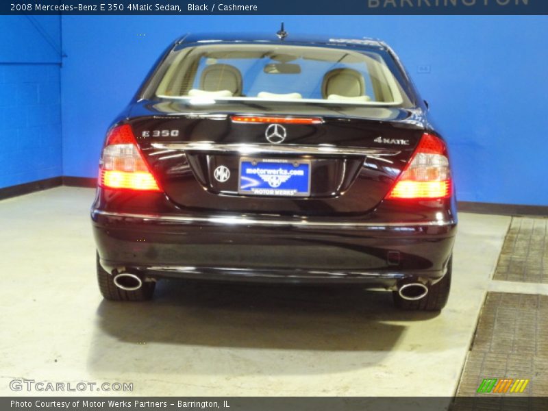 Black / Cashmere 2008 Mercedes-Benz E 350 4Matic Sedan