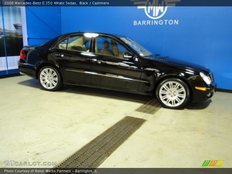 Black / Cashmere 2008 Mercedes-Benz E 350 4Matic Sedan