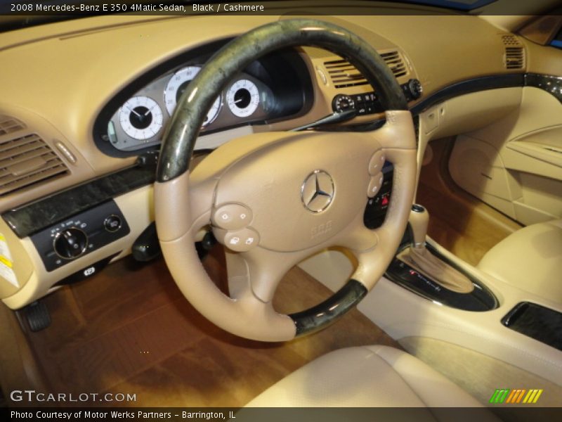 Black / Cashmere 2008 Mercedes-Benz E 350 4Matic Sedan