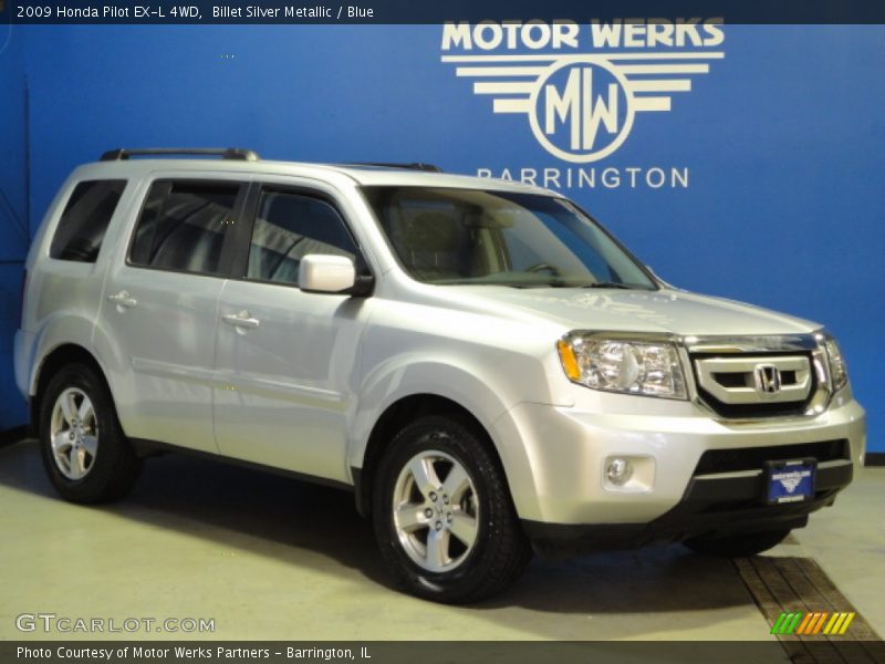 Billet Silver Metallic / Blue 2009 Honda Pilot EX-L 4WD