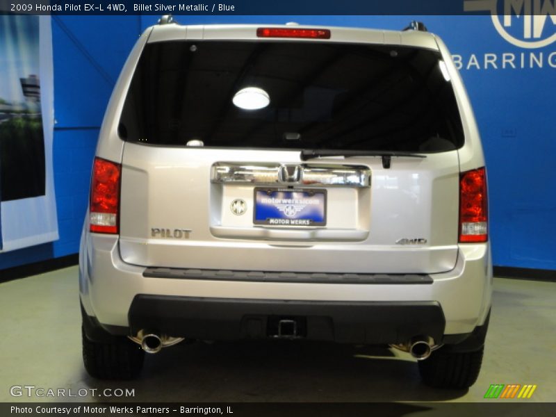 Billet Silver Metallic / Blue 2009 Honda Pilot EX-L 4WD