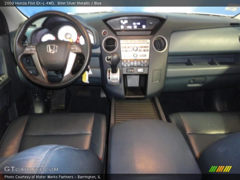 Billet Silver Metallic / Blue 2009 Honda Pilot EX-L 4WD