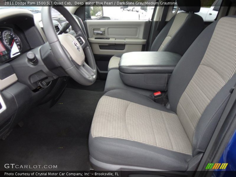 Deep Water Blue Pearl / Dark Slate Gray/Medium Graystone 2011 Dodge Ram 1500 SLT Quad Cab