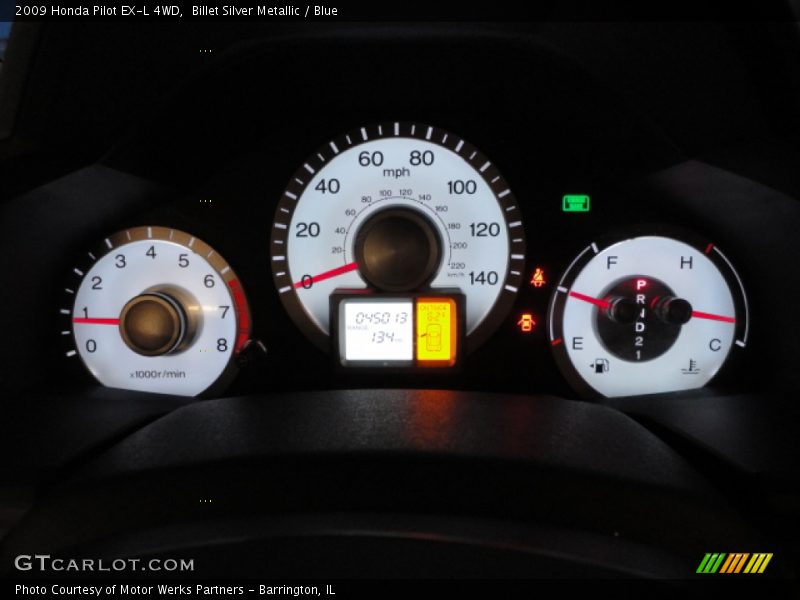 Billet Silver Metallic / Blue 2009 Honda Pilot EX-L 4WD