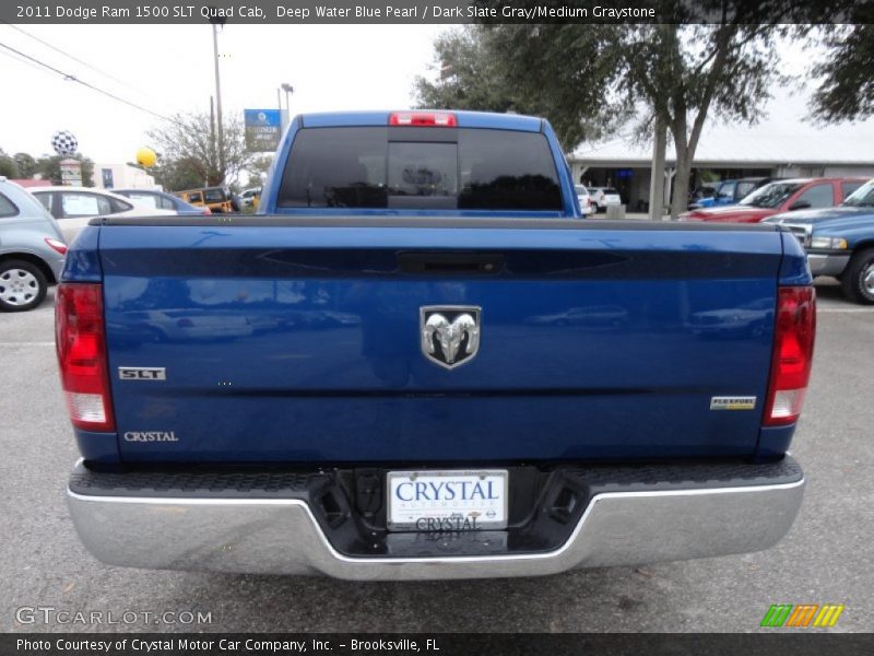 Deep Water Blue Pearl / Dark Slate Gray/Medium Graystone 2011 Dodge Ram 1500 SLT Quad Cab