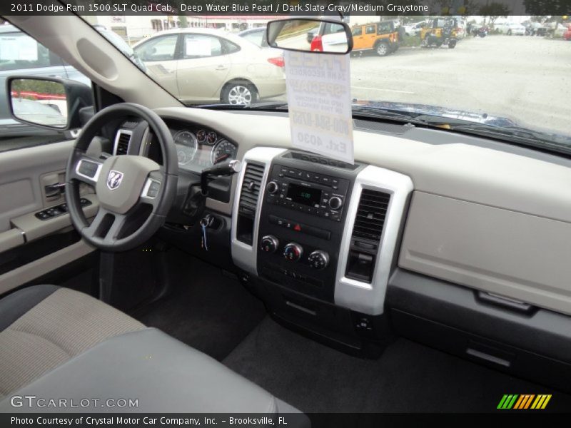 Deep Water Blue Pearl / Dark Slate Gray/Medium Graystone 2011 Dodge Ram 1500 SLT Quad Cab