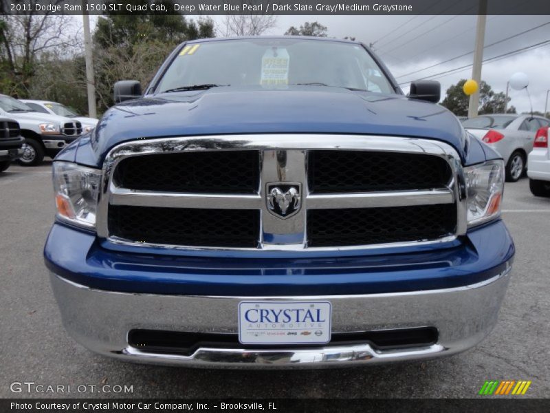 Deep Water Blue Pearl / Dark Slate Gray/Medium Graystone 2011 Dodge Ram 1500 SLT Quad Cab