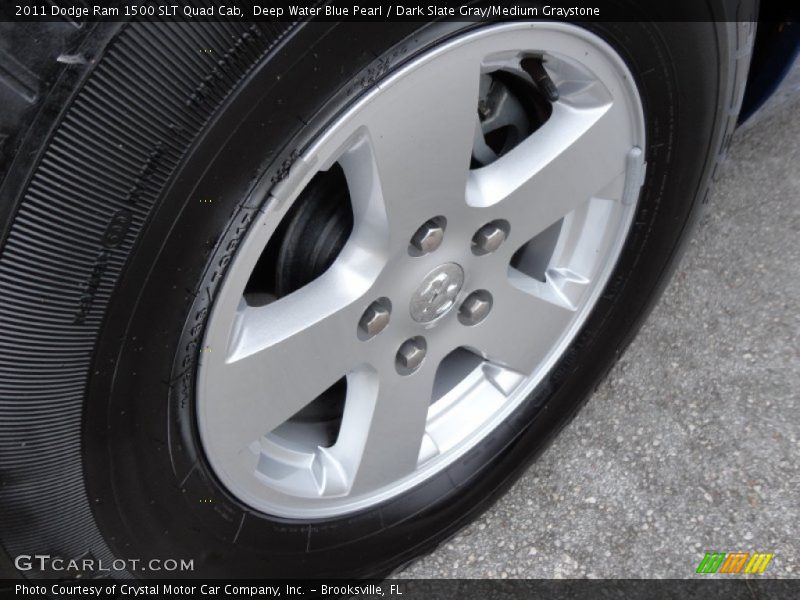 Deep Water Blue Pearl / Dark Slate Gray/Medium Graystone 2011 Dodge Ram 1500 SLT Quad Cab