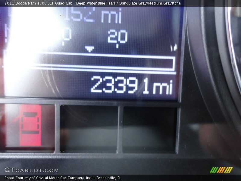 Deep Water Blue Pearl / Dark Slate Gray/Medium Graystone 2011 Dodge Ram 1500 SLT Quad Cab