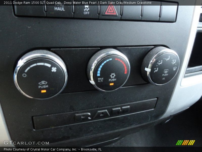 Deep Water Blue Pearl / Dark Slate Gray/Medium Graystone 2011 Dodge Ram 1500 SLT Quad Cab