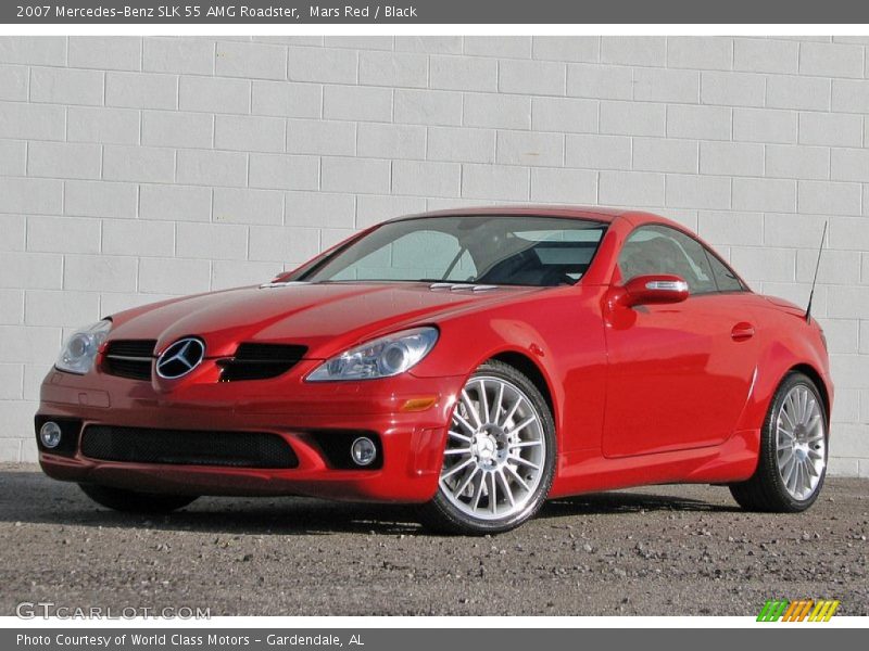 Mars Red / Black 2007 Mercedes-Benz SLK 55 AMG Roadster