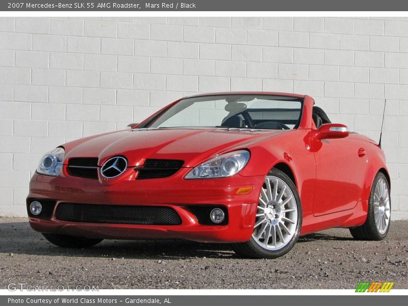 Mars Red / Black 2007 Mercedes-Benz SLK 55 AMG Roadster